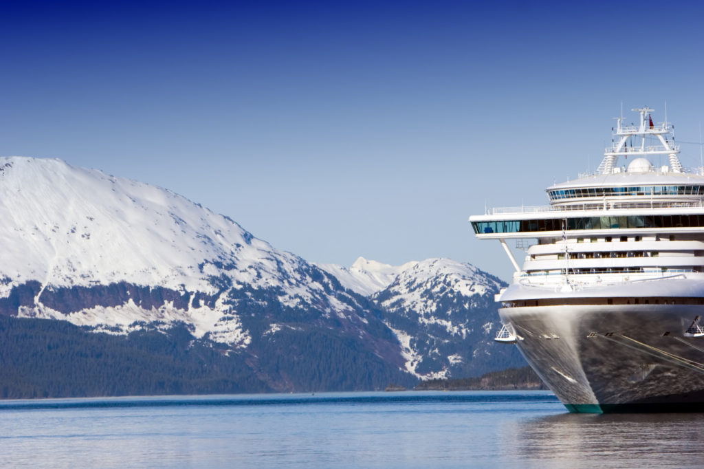 Docked Alaska cruise ship