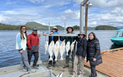 This family from Texas and Florida each found a halibut out with Captain Murray …