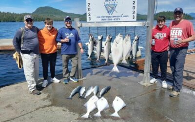 4 hour Halibut trip out for this Wisconsin group fishing with Captain Murray lim…