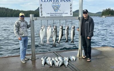 4 hours out on a halibut trip with Captain Hunter and after they caught that lim…