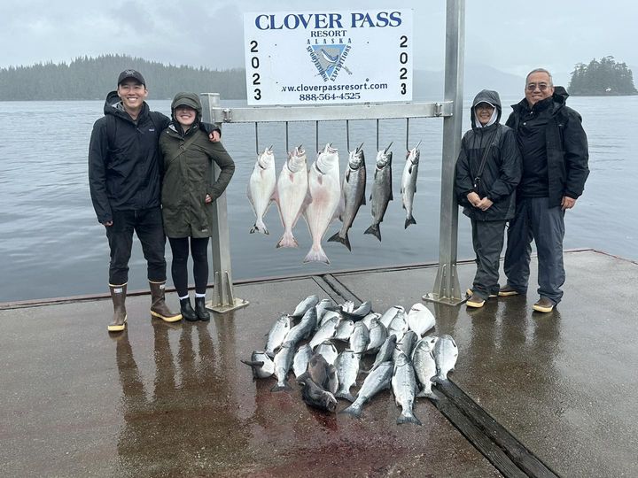 A day out fishing with Captain Hunter found this group a limit of halibut and co…