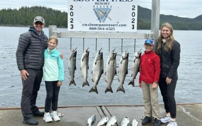 This family loaded up on salmon today for their Sons b day trip!  4 hours out wi…