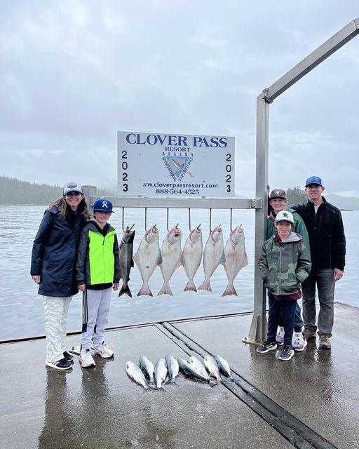 This family went out for 4 hours with Captain Drew for halibut    After they lim…