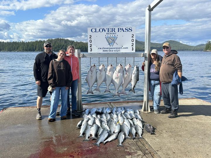 This group spent all day out with Captain Hunter and caught limits of coho and h…