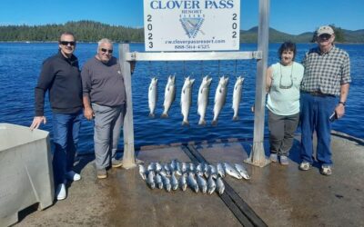 4 hours out with Captain Murray this morning loaded this group up with salmon!!
…