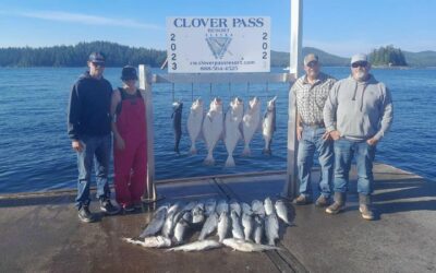 4 hours out with Captain Murray this morning loaded this group up on salmon!!