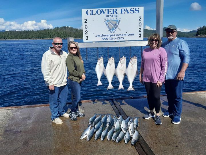 A good 4 hours this morning out with Captain Murray!!!  Limits of Halibut and al…