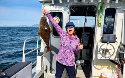 HALIBUT!!!   Love the smiles on guests faces!!!  This group had fun this morming…